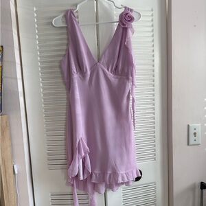 Elegant Lavender Mini Dress